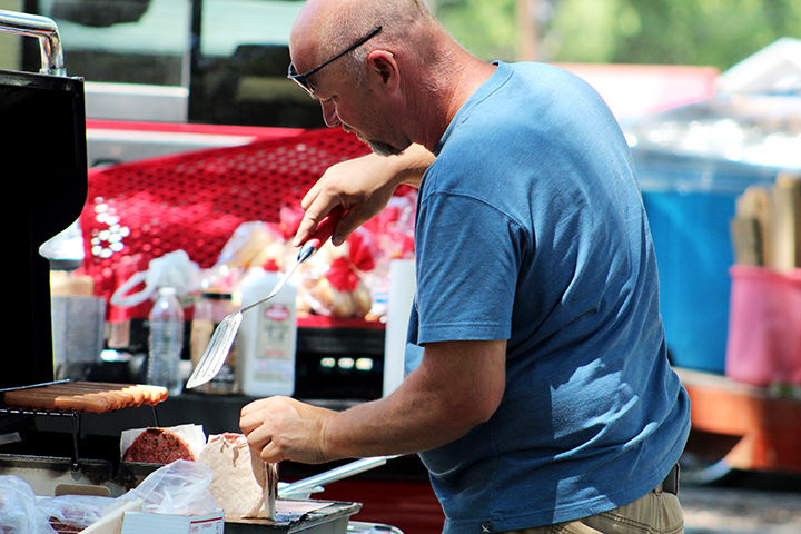 "We're human, too" Community comes out to barbecue Saturday to show support for law enforcement and first responders